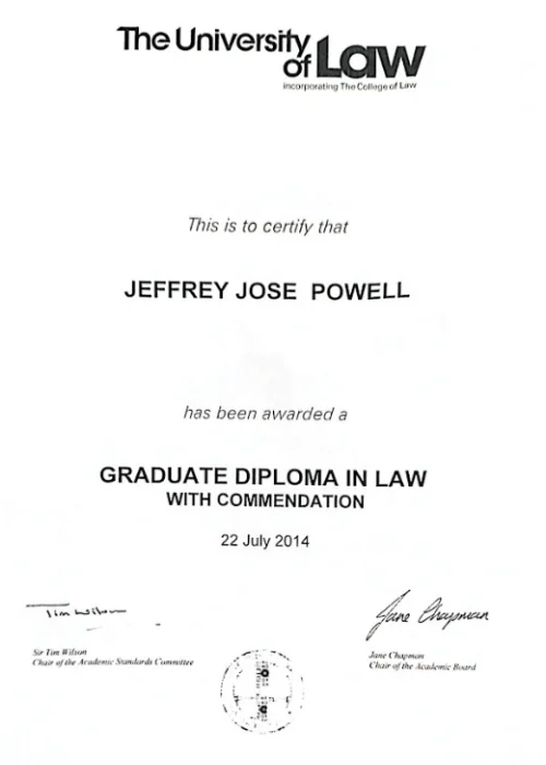 Graduate Diploma in Law, The University of Law